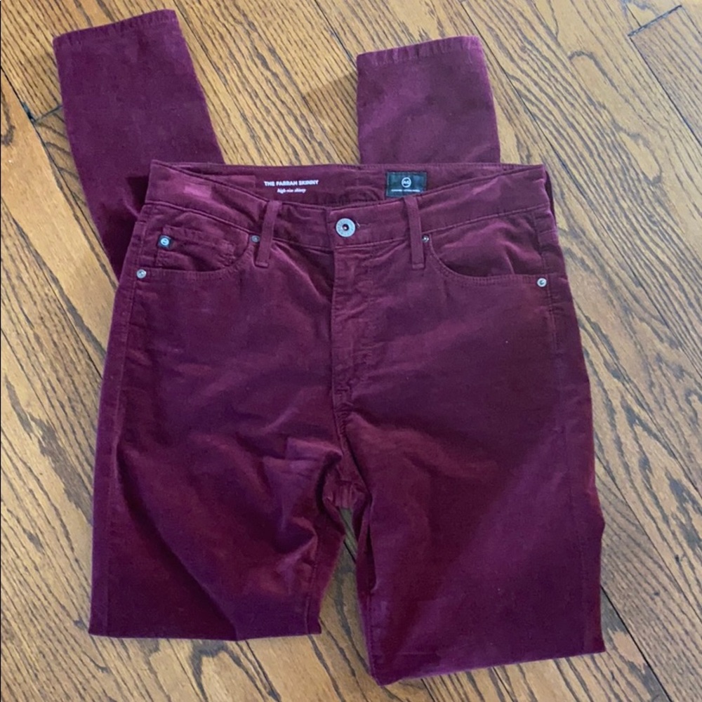 AG Crimson Corduroy Ankle Skinny Pants - 27 - Picture 5 of 7